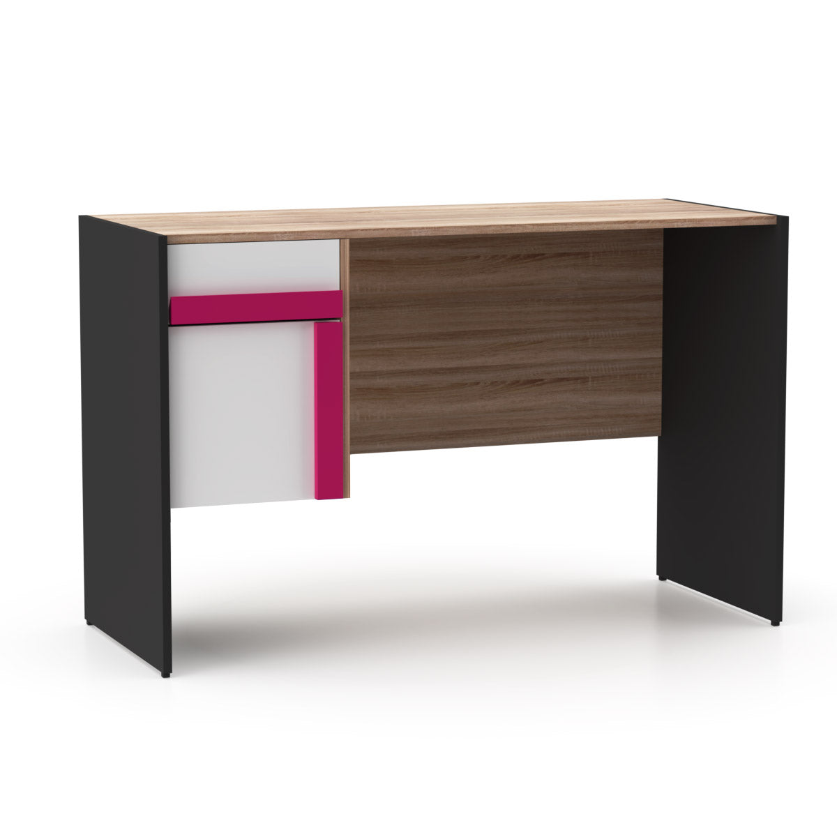 Γραφείο Alex Γραφίτης-Λευκό-Σονόμα 124x60x76