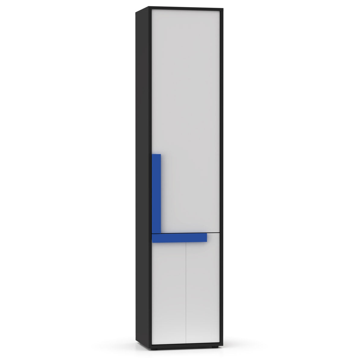 Ντουλάπα Μονόφυλλη Alex 44x36x194 Γραφίτης-Λευκό