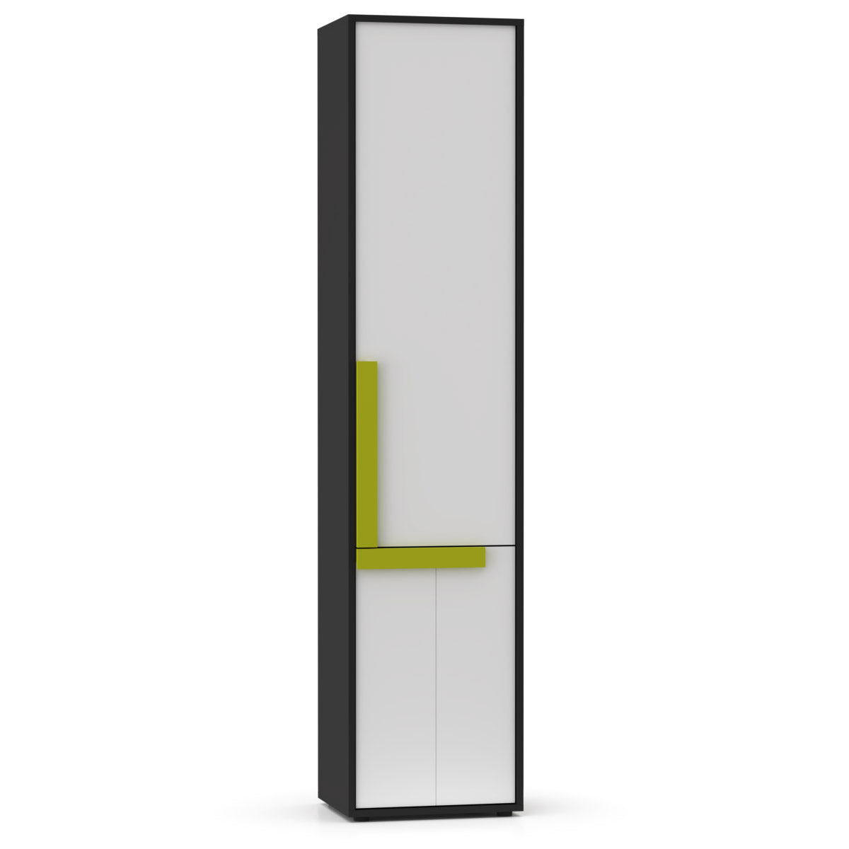 Ντουλάπα Μονόφυλλη Alex 44x36x194 Γραφίτης-Λευκό