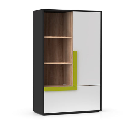 Ραφιέρα Alex 84x36x133 Γραφίτης-Σονόμα-Λευκό