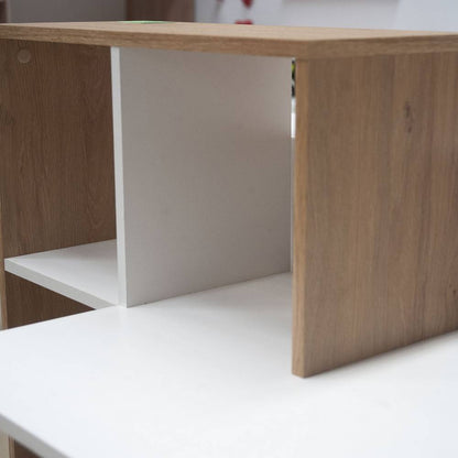 Γραφείο Λευκό με Φυσικό 149x50x105