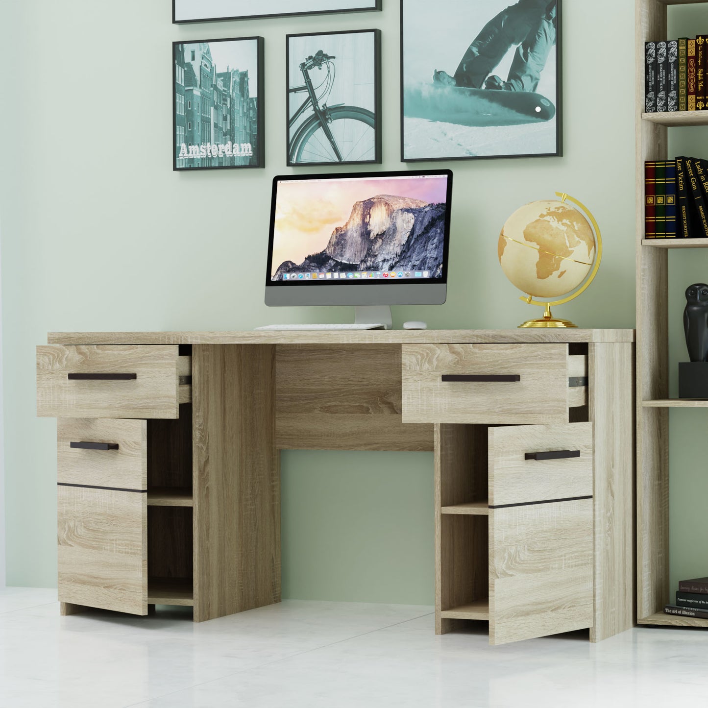 Γραφείο Solo Sonoma με Wenge 145x60x76