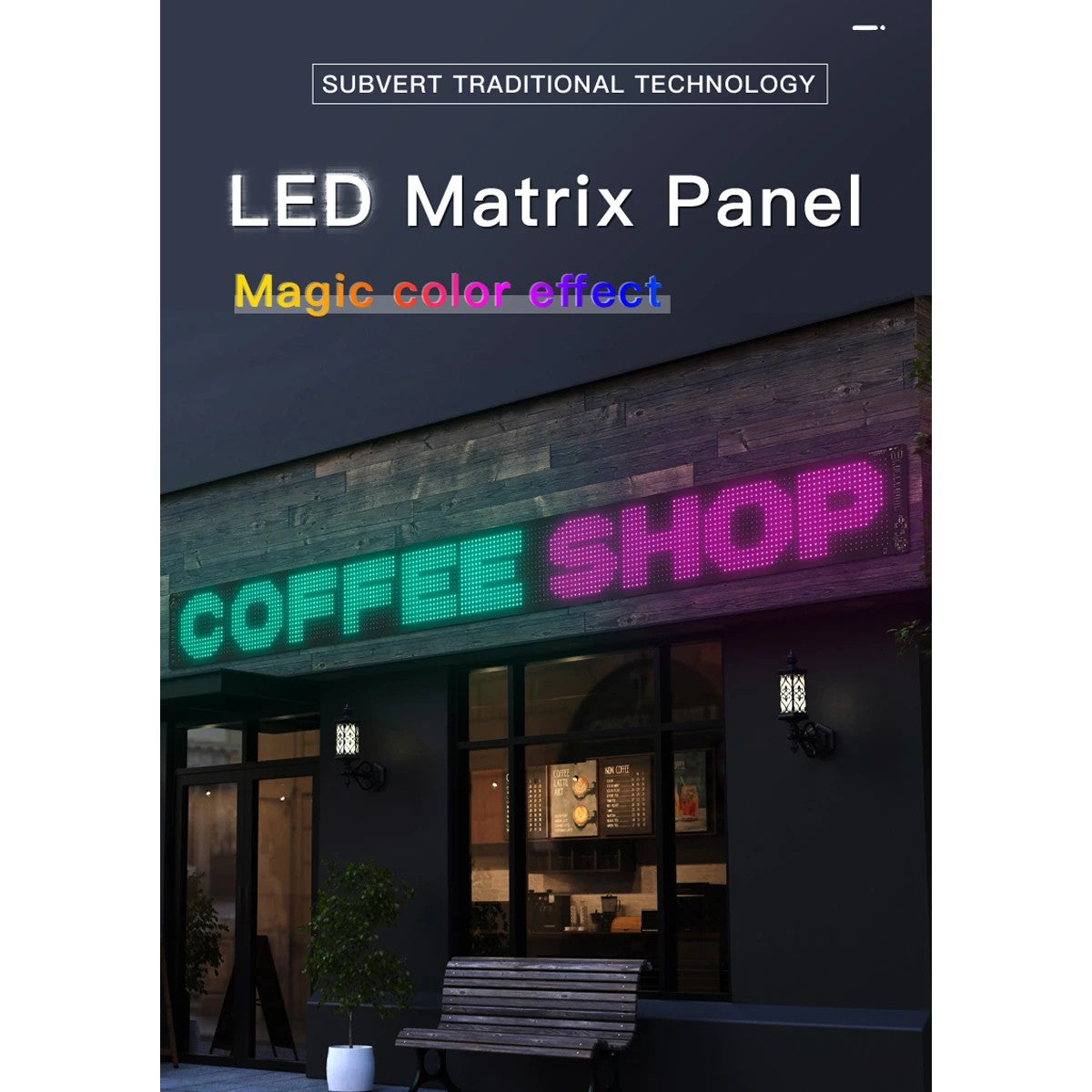 MATRIX GLB-106-0004 Εύκαμπτη Κυλιόμενη Ψηφιακή Επιγραφή P9 144x16 Pixel LED 10W DC 5V 2A με USB 2.0 Αδιάβροχο IP65 Πολύχρωμο RGB - Bluetooth Control μέσω iPIXEL APP - Μ133 x Π0.4 x Υ19.2