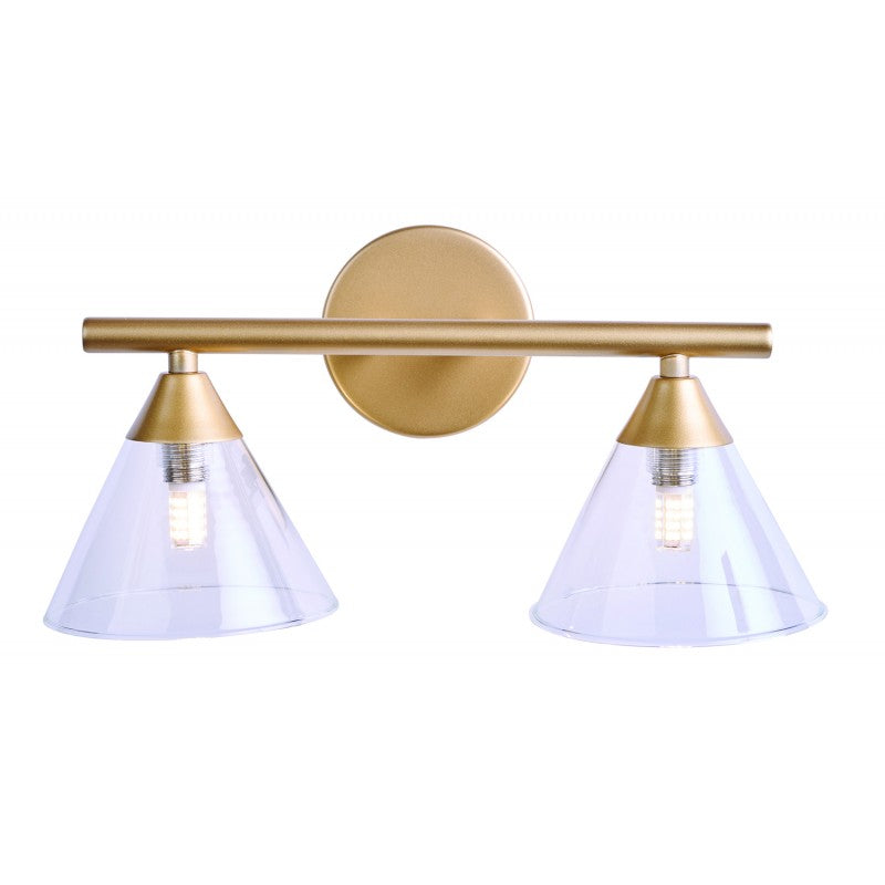 Απλίκα Δίφωτη G9 Χρυσό Ματ