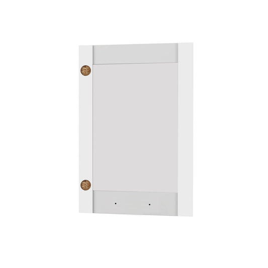 Άνω Πορτάκι-Τζάμι Δεξί Charlotte Λευκό 50x71.8x1.6