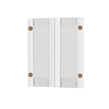 Άνω Πορτάκια-Τζάμι Charlotte Λευκό 60x71.8x1.6