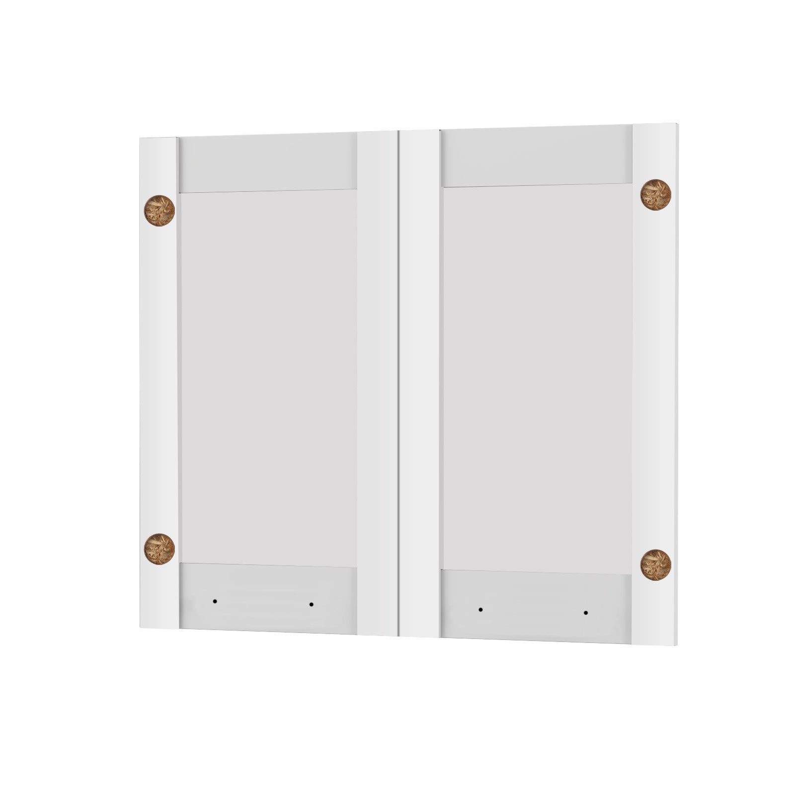 Άνω Πορτάκια-Τζάμι Charlotte Λευκό 80x71.8x1.6