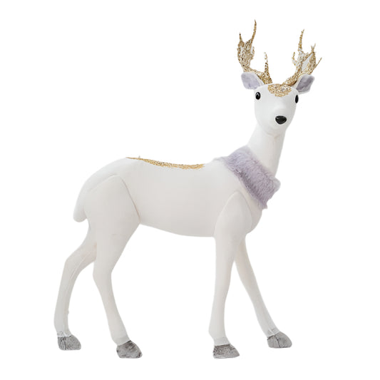 ΒΕΛΟΥΔΙΝΟΣ ΤΑΡΑΝΔΟΣ ΛΕΥΚΟΣ ΜΕ ΧΡΥΣΟ ΓΚΛΙΤΕΡ 37x14x52