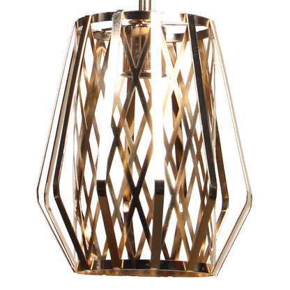 Φωτιστικό Μεταλλικό Κρεμαστό Μονόφωτο Ε27 Φ18x22 εκ. Χρυσό