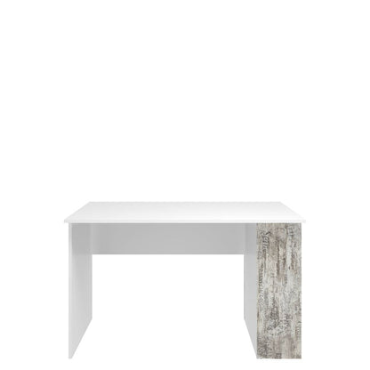 Γραφείο Pump Λευκό με Μοντέρνα Διακόσμηση και Ράφια 120x60x73