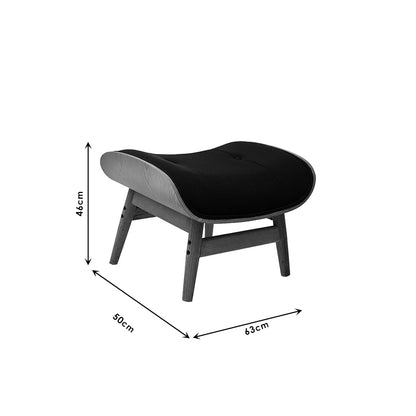 Πολυθρόνα-Υποπόδιο Relax Mirto Μασίφ Ξύλο Καρυδί-Ύφασμα Μπεζ 80X80X96,5