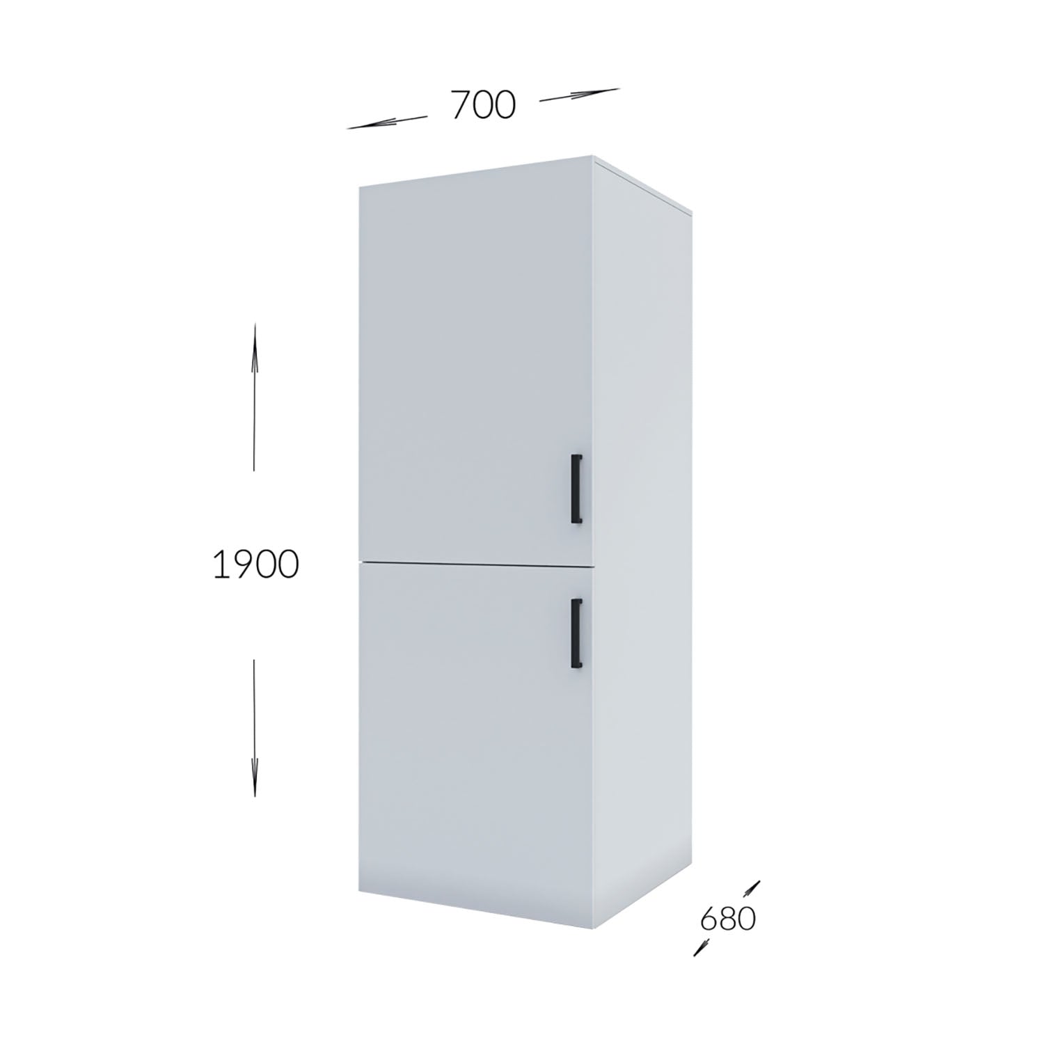 Ντουλάπα Πλυντηρίου Laundry Λευκό 70x68x190