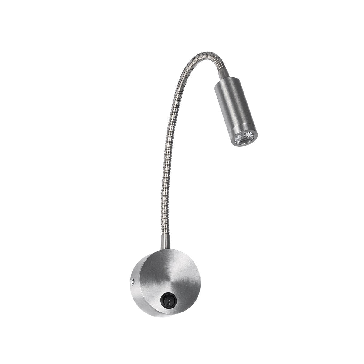 GOOSE 61691 Φωτιστικό Τοίχου - Απλίκα LED 3W 300lm 36° AC 220-240V IP20 - Reading Light - Θερμό Λευκό 2700K Ασημί Αλουμίνιο - Μ6.5 x Π22.5 x Υ23cm