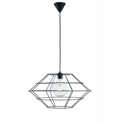 Φωτιστικό Μονόφωτο Πλέγμα Μαύρο Ε27 Φ50