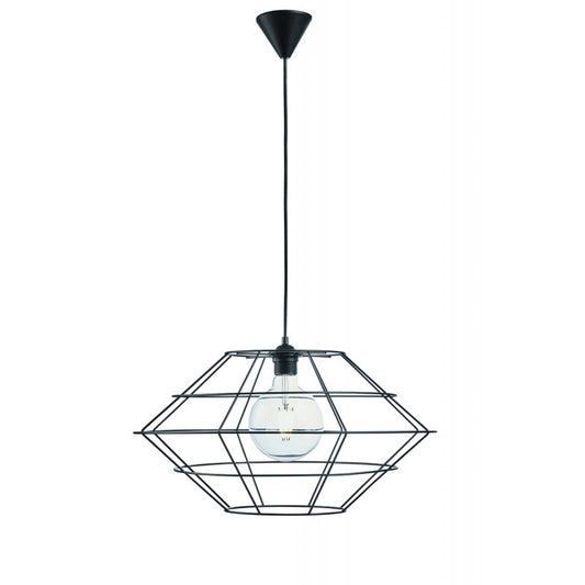 Φωτιστικό Μονόφωτο Πλέγμα Μαύρο Ε27 Φ50