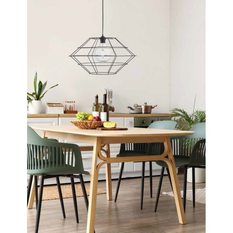 Φωτιστικό Μονόφωτο Πλέγμα Μαύρο Ε27 Φ50