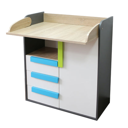 Αλλαξιέρα Μωρού Alex Γραφίτης-Σονόμα-Λευκό με Συρτάρια 84x37x94