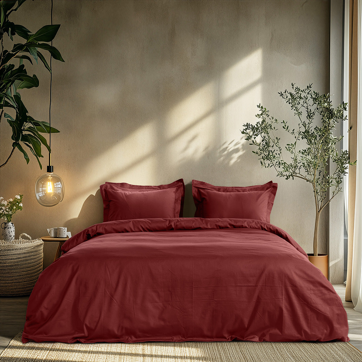 Σετ Σεντόνια Μονά με Λάστιχο Art 1700 Harmony 110x200+30εκ Μπορντό