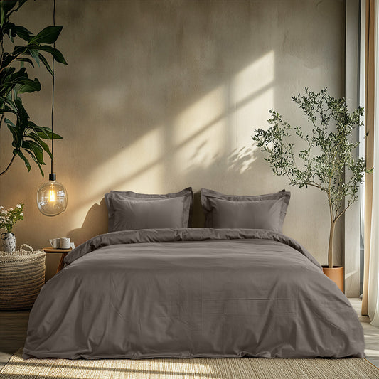 Σετ Παπλωματοθήκη Υπέρδιπλη Art 1700 Harmony 230x250εκ Γκρι