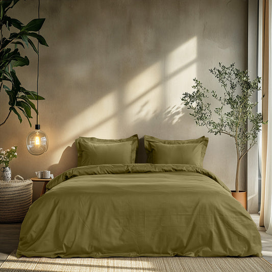 Σετ Παπλωματοθήκη Υπέρδιπλη Art 1700 Harmony 230x250εκ Λαδί