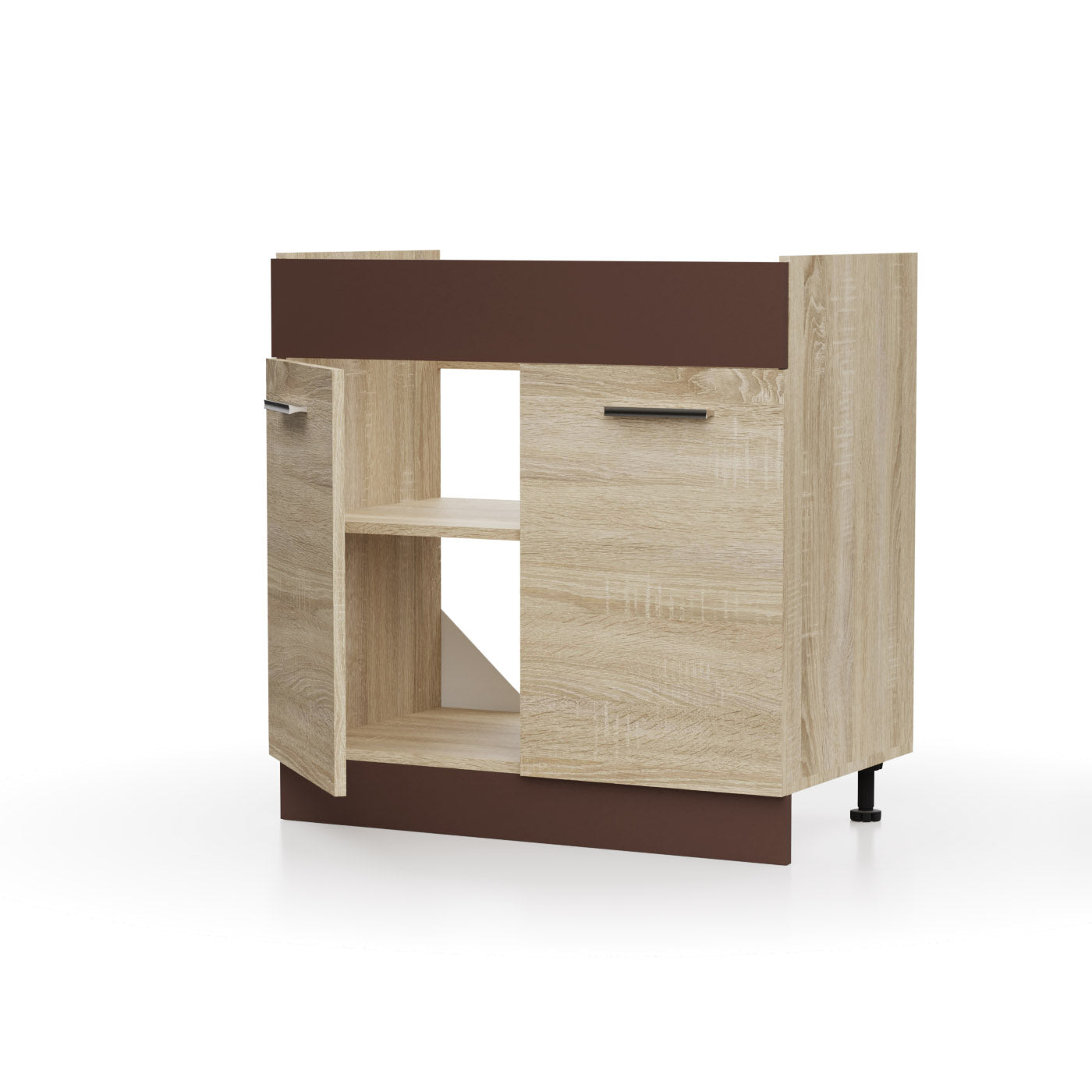 Alina Κάτω Ντουλάπι με Συρτάρι 80x44,5x85 Σονόμα-Μόκκα