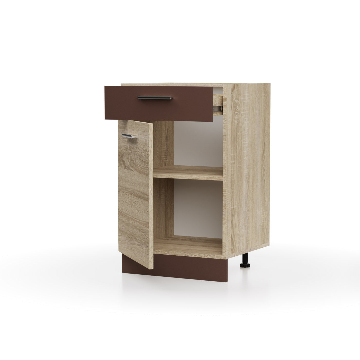 Alina Κάτω Ντουλάπι με Συρτάρι 50x44,5x85 Σονόμα-Μόκκα