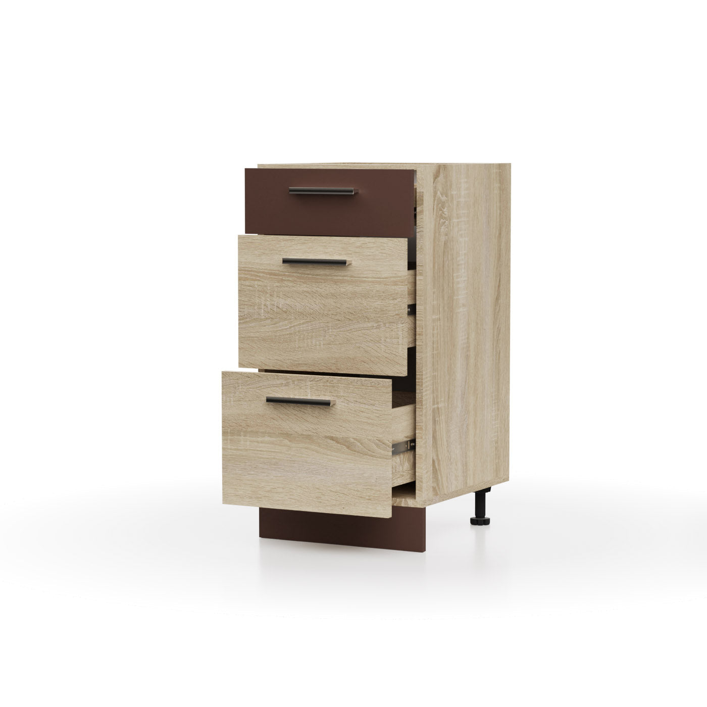 Alina Chest of Drawers 3 Drawers Bottom Sonoma-Mocha 40x44.5x85