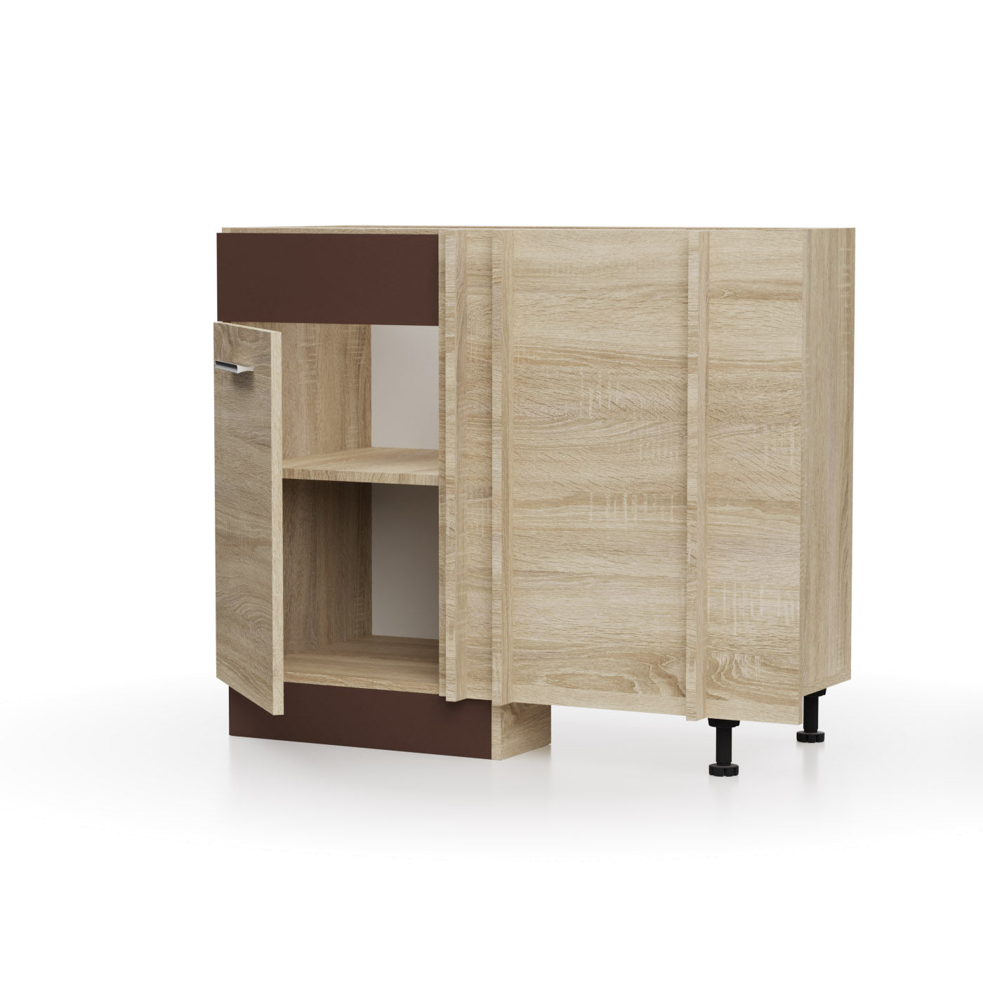 Alina Κάτω Ντουλάπι Γωνίας 100x44.5x85 Sonoma-Mocca