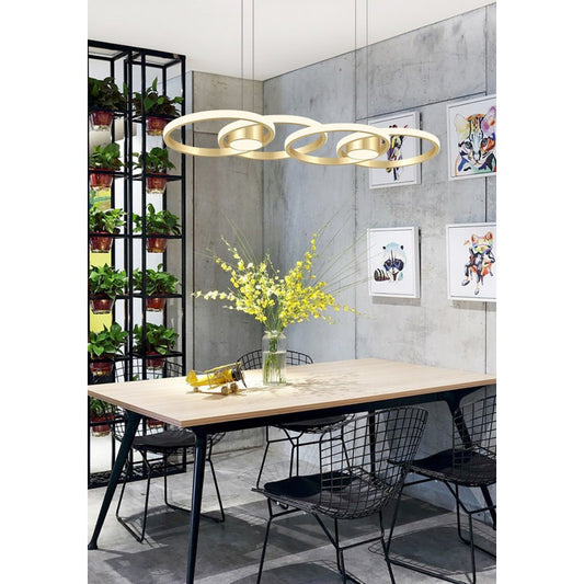Φωτιστικό LED Χρυσό 3CCT Dimmable by Remote Control 80W 7300lm 88x30x120