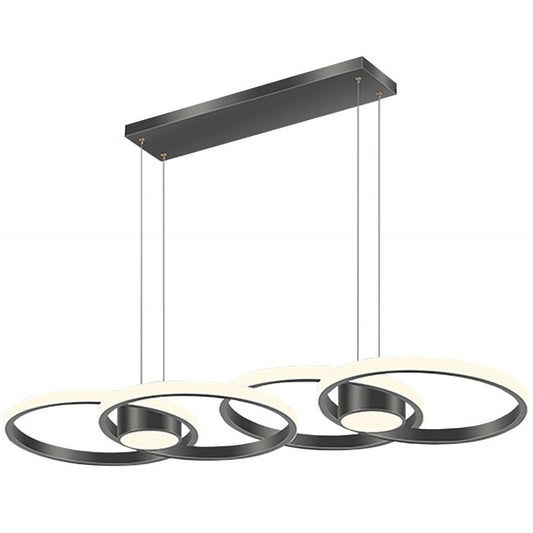 Φωτιστικό LED Μαύρο 3CCT Dimmable by Remote Control 80W 7300lm 88x30x120
