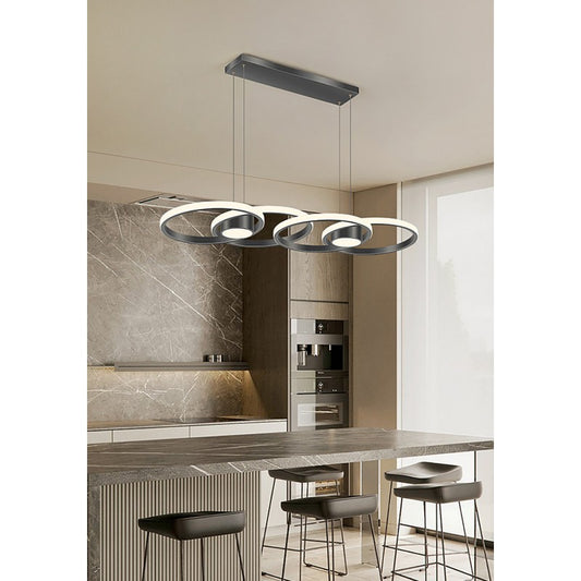 Φωτιστικό LED Μαύρο 3CCT Dimmable by Remote Control 80W 7300lm 88x30x120