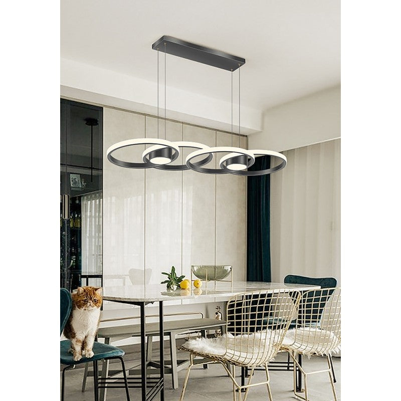 Φωτιστικό LED Μαύρο 3CCT Dimmable by Remote Control 80W 7300lm 88x30x120