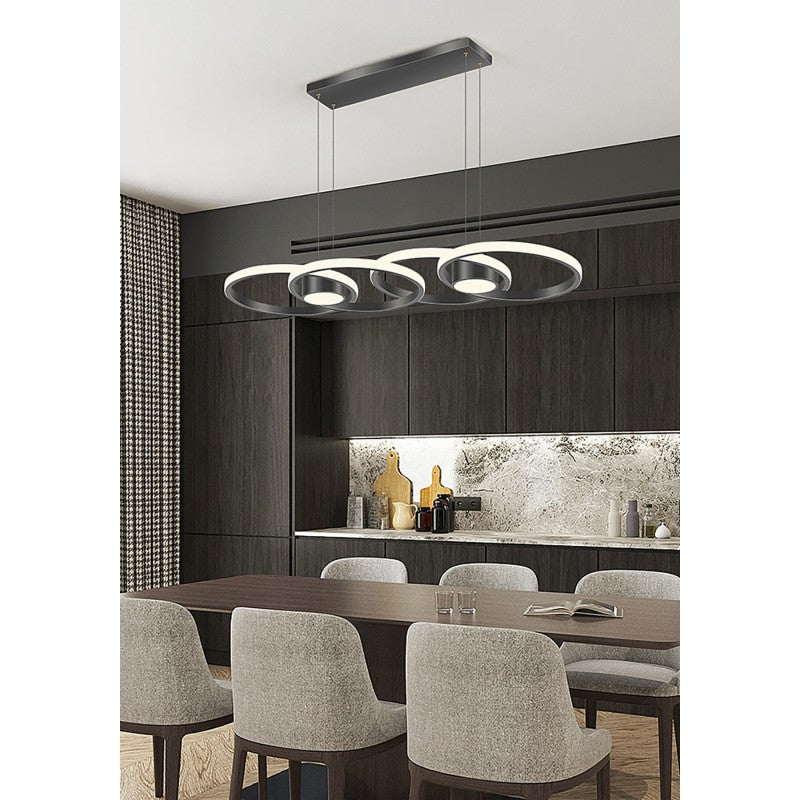 Φωτιστικό LED Μαύρο 3CCT Dimmable by Remote Control 80W 7300lm 88x30x120