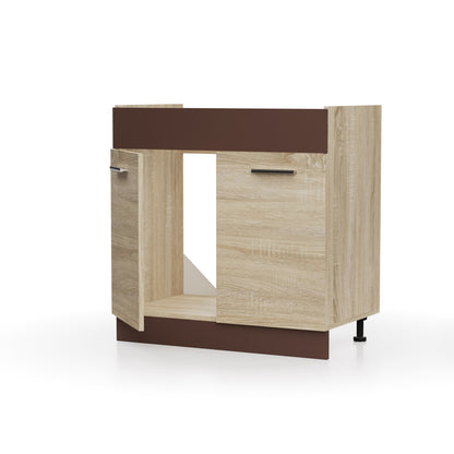 Alina Κάτω Ντουλάπι Νεροχύτη 80x44,5x85 Σονόμα-Μόκκα