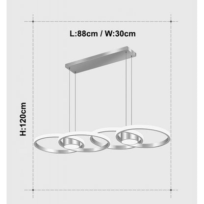 Φωτιστικό LED Χρυσό 3CCT Dimmable by Remote Control 80W 7300lm 88x30x120