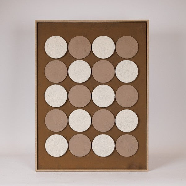 ΠΙΝΑΚΑΣ ΚΑΜΒΑΣ 3D ΚΥΚΛΟΙ ΚΑΦΕ - ΜΠΕΖ 60x2.9x80