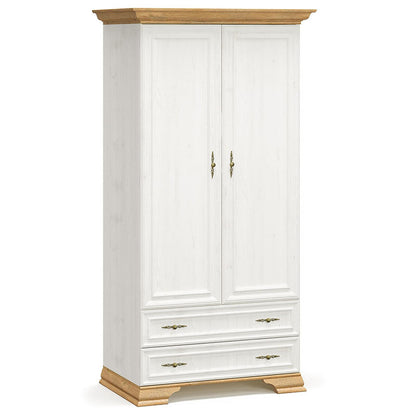 Ντουλάπα Jaden Δίφυλλη Golden Oak-Λευκό Antique 101x62x197,5