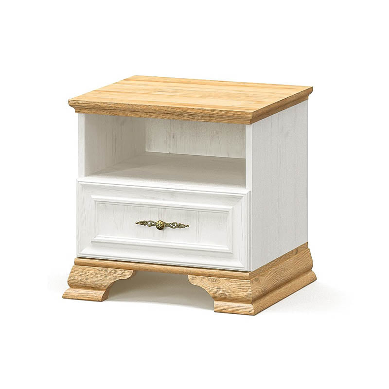 Σετ Κρεβατοκάμαρας Jaden με Κρεβάτι Oak - Λευκό 160x200εκ Σετ 4 Τεμ.