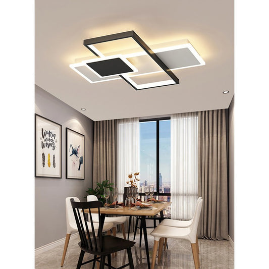 Φωτιστικό Οροφής LED Μαύρο 3CCT Dimmable by Remote Control 48W 4400lm