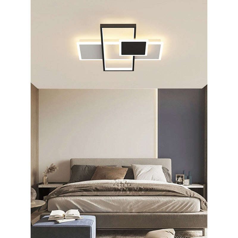 Φωτιστικό Οροφής LED Μαύρο 3CCT Dimmable by Remote Control 48W 4400lm