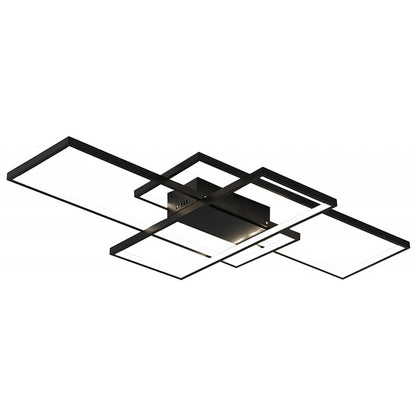 Φωτιστικό Οροφής LED Μαύρο 3CCT Dimmable by Remote Control 58W 5300lm