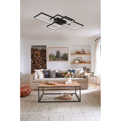 Φωτιστικό Οροφής LED Μαύρο 3CCT Dimmable by Remote Control 58W 5300lm