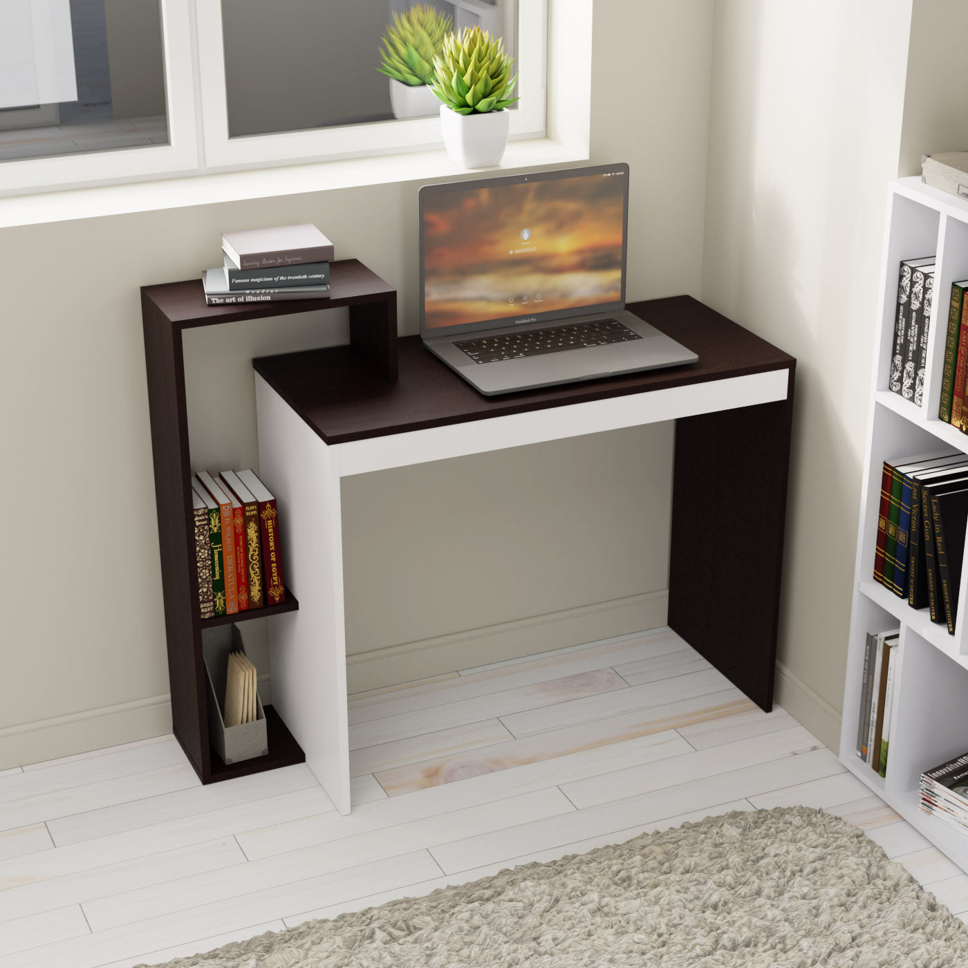 Γραφείο Wenge-Λευκό 110x40x90