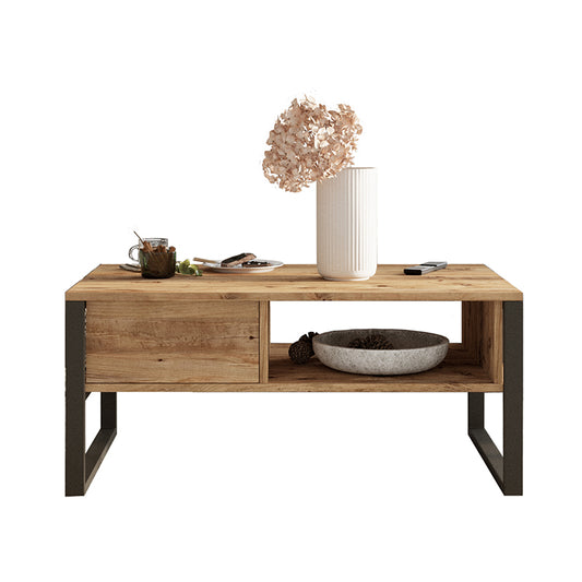 Τραπέζι Σαλονιού Honora Oak-Μαύρο 100x60x44,5