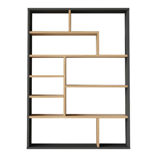 Βιβλιοθήκη Decora σε Φυσική-Ανθρακί Απόχρωση 90x22x123.6