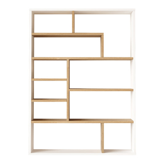 Βιβλιοθήκη Decora σε Oak-Λευκό Απόχρωση 90x22x123.6