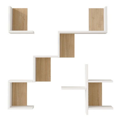 Ραφιέρα Τοίχου Verso Λευκό με Oak 99,4x14,5x103