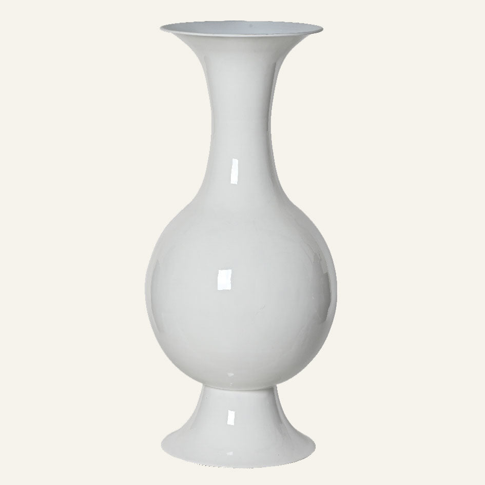 Μεταλλικό Βάζο Λευκό 25x25x56