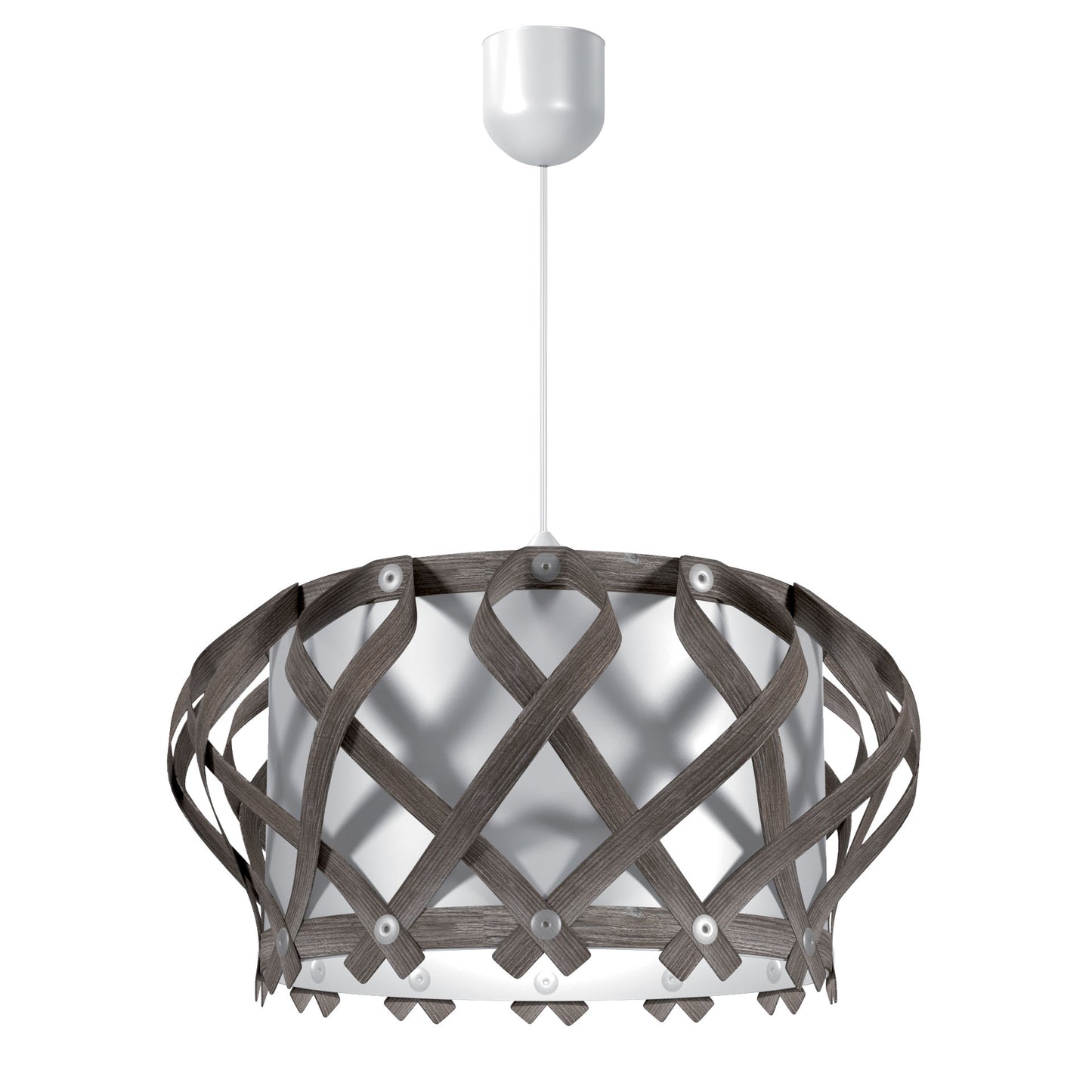 Φωτιστικό Κρεμαστό Venice Μονόφωτο Γκρί (PP-PVC) Ε27 42x42x80