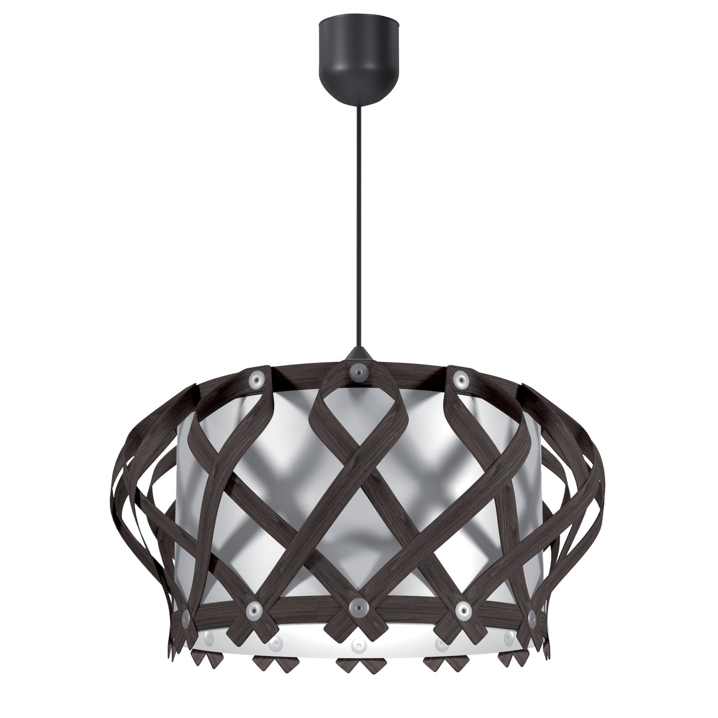 Φωτιστικό Κρεμαστό Venice Μονόφωτο Καφέ Σκούρο (PP-PVC) Ε27 42x42x80